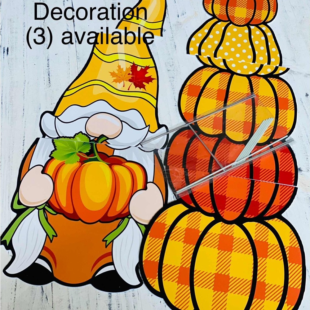 Autumn Gnome Pumpkin yard signs
